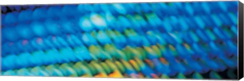 Framed Abstract in Blue Print