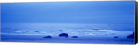 Framed Rocks on the beach, Bandon Beach, Bandon, Coos County, Oregon, USA Print