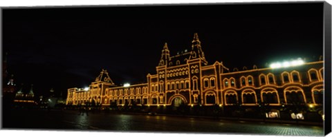 Framed Red Square at Night, Moscow, Russia Print