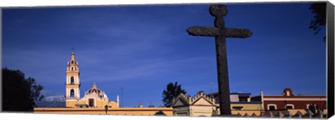 Framed Low angle view of a church, Cholula, Puebla State, Mexico Print