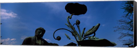 Framed Low angle view of statue of Daibutsu Great Buddha, Kotoku-in Temple, Kamakura, Kanagawa Prefecture, Kanto Region, Japan Print