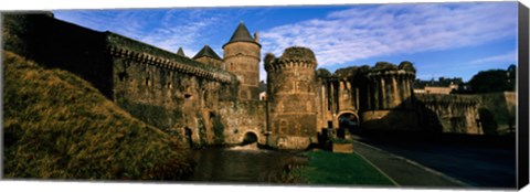 Framed Low angle view of a castle, Chateau de Fougeres, Fougeres, Ille-et-Vilaine, Brittany, France Print