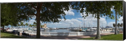 Framed Twin Dolphin Marina, Manatee River, Bradenton, Manatee County, Florida Print