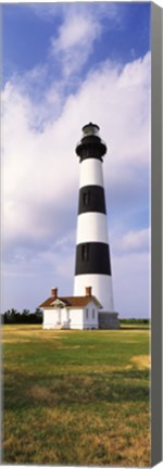 Framed Low angle view of a lighthouse, Bodie Island Lighthouse, Bodie Island, Cape Hatteras National Seashore, North Carolina, USA Print