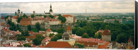 Framed High angle view of a townscape, Old Town, Tallinn, Estonia Print