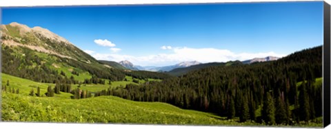 Framed From Washington Gulch Road looking southeast towards, Crested Butte, Gunnison County, Colorado, USA Print