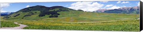 Framed Looking west from Gothic Road just north of Mount Crested Butte, Gunnison County, Colorado, USA Print