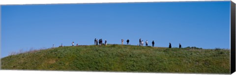 Framed People on a hill, Baldwin Hills Scenic Overlook, Los Angeles County, California, USA Print