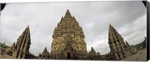 Framed Close Up of 9th century Hindu temple, Indonesia Print