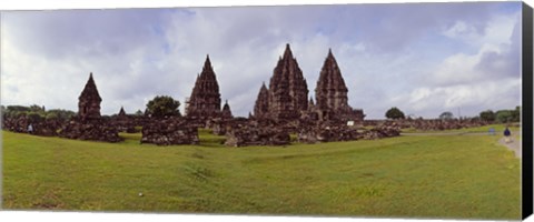 Framed 9th century Hindu temple Prambanan on Java Island, Indonesia Print