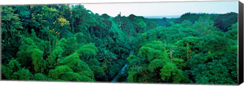 Framed Aerial View of Mauritius Island Print