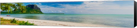 Framed Clouds over the Indian Ocean, Le Morne Mountain, Benitiers island, Mauritius Island, Mauritius Print