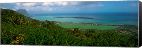 Framed Island in the Indian Ocean, Mauritius Island, Mauritius Print