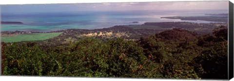 Framed Coastline, Mauritius Island, Mauritius Print