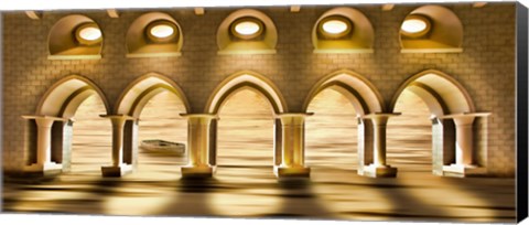 Framed Water flowing through viaduct Print