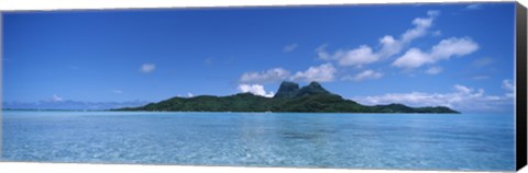Framed Bora Bora from Motu Iti, Society Islands, French Polynesia Print