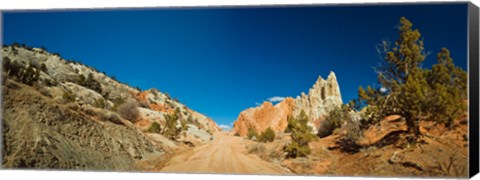 Framed Cottonwood Canyon Road passing through Grand Staircase-Escalante National Monument, Utah, USA Print