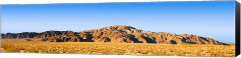 Framed Rock formations in a desert, Turkey Flats, Joshua Tree National Park, California, USA Print