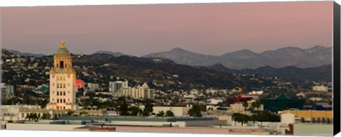 Framed Beverly Hills City Hall, Beverly Hills, West Hollywood, Hollywood Hills, California Print