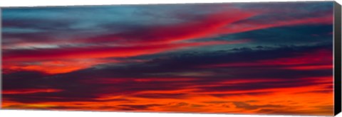 Framed Clouds in the sky at dusk, Los Angeles County, California, USA Print