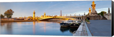 Framed Bridge across the river, Pont Alexandre III, Seine River, Paris, Ile-De-France, France Print