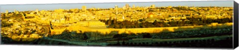 Framed High angle view of a city, Jerusalem, Israel Print