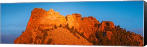 Framed Low angle view of a monument, Mt Rushmore, South Dakota Print