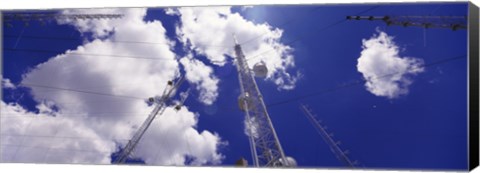 Framed Low angle view of radio antennas, Tucson Mountain Park, Tucson, Arizona, USA Print