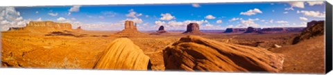 Framed Rock formations at Monument Valley, Monument Valley Navajo Tribal Park, Arizona, USA Print