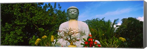 Framed Low angle view of a Buddha statue, Lahaina Jodo Mission, Maui, Hawaii, USA Print