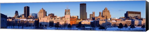 Framed Buildings in winter, Montreal, Quebec, Canada 2012 Print