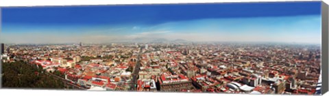 Framed Aerial view of cityscape, Mexico City, Mexico Print