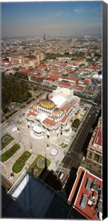 Framed High angle view of Palacio de Bellas Artes, Mexico City, Mexico Print