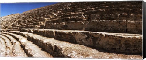 Framed Steps of the theatre in the ruins of Hierapolis, Pamukkale, Denizli Province, Turkey Print