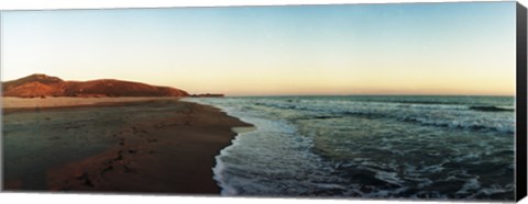 Framed Surf on the beach, Patara Beach, Patara, Antalya Province, Turkey Print