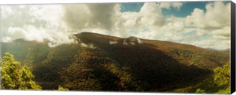 Framed Clouds over mountain, Kaaterskill Falls, Catskill Mountains, New York State, USA Print