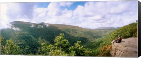 Framed Clouds over mountain, Sunset Rock, Kaaterskill Falls area, Catskill Mountains, New York State, USA Print
