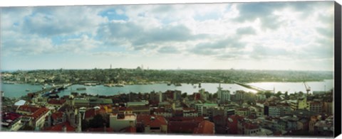 Framed Istanbul skyline on a cloudy day, Turkey Print