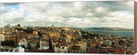 Framed Aerial view of Istanbul, Turkey Print
