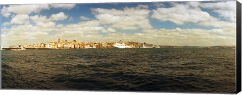 Framed View of the Bosphorus Strait, Istanbul, Turkey Print