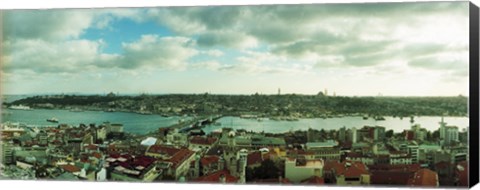 Framed High angle view of a city, Istanbul, Turkey Print