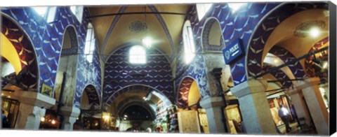 Framed Interiors of a market, Grand Bazaar, Istanbul, Turkey Print