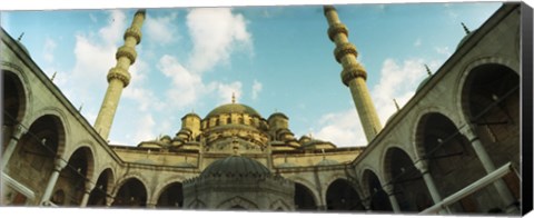 Framed Low angle view of inside of New Mosque, New Mosque, Eminonu, Istanbul, Turkey Print