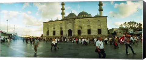 Framed Courtyard in front of Yeni Cami, Eminonu district, Istanbul, Turkey Print