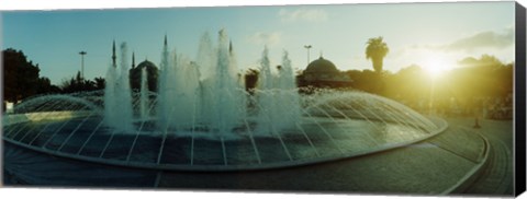 Framed Fountain by the Blue Mosque in Istanbul, Turkey Print
