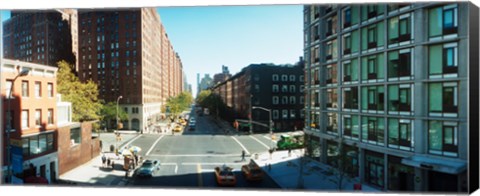 Framed Surrounding streets and buildings from the High Line in Chelsea, New York City, New York State, USA Print