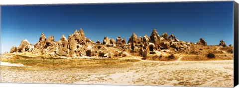 Framed Wide angle view of the Cappadocia caves, Central Anatolia Region, Turkey Print