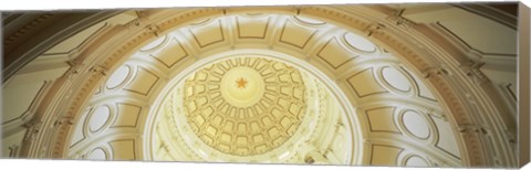 Framed Ceiling of the dome of the Texas State Capitol building, Austin, Texas Print