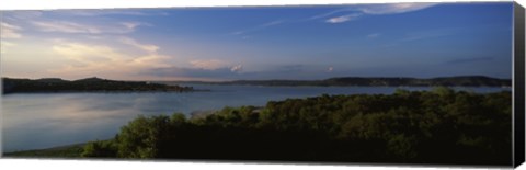 Framed Lake Travis at dusk, Austin, Texas Print