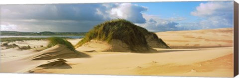 Framed Clouds over sand dunes, Sands of Forvie, Newburgh, Aberdeenshire, Scotland Print